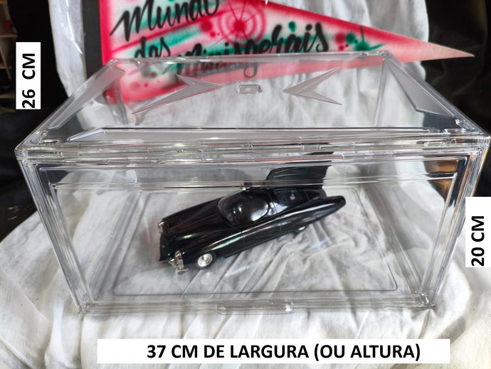 Caixa de acrílico - Display - Expositor - Miniaturas ou esculturas - 37 X 20 X 26 CM