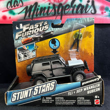 Carregar imagem no visualizador da galeria, Fast &amp; Furious Stunt Stars Tej + Jeep Wrangler Rubicon - Mattel
