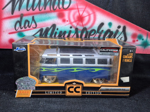 Volkswagen bus 1962 kombi collection Club edição limitada 1363/5000 - c prancha de surf - Jada 1/24 - Frete grátis