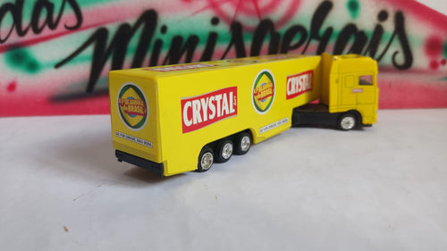 Carreta Crystal Amarela DAF 18 Cm