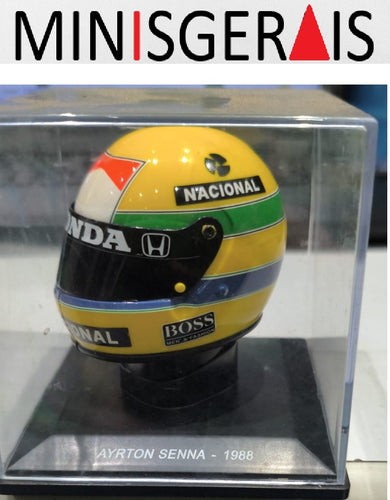 Capacete Ayrton Senna 1º Campeonato 5 cm de altura - Frete grátis para todo o Brasil