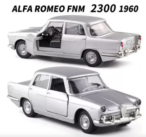 Alfa romeo FNM JK2000 Prata - Coleção Nacionais - Fora da embalagem
