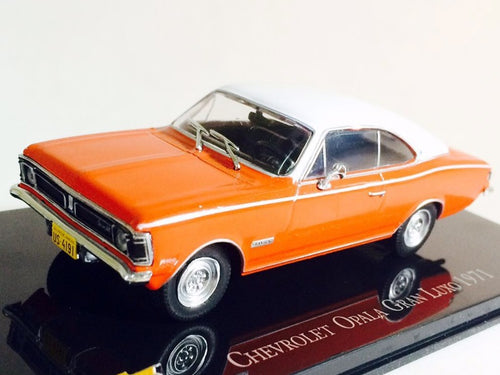 Opala Gran luxo 1971 Laranja e Branco - ED 26 SÓ A MINIATURA, SEM BASE E SEM CAIXA